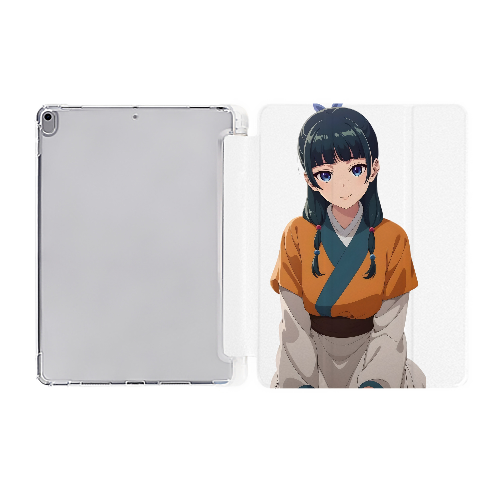（画像用） 薬屋のひとりごと The Apothecary Diaries IPad ケース ペン収納付き 三つ折りスタンド PUレザー×シリコン 対応機種9.5/10.5/10.9インチ